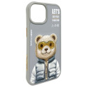 Kryt Nimmy Cool&amp;Cute 2.0 Bear iPhone 15 - šedá