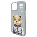Kryt Nimmy Cool&amp;Cute 2.0 Bear iPhone 15 - šedá