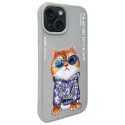 Kryt Nimmy COOL CAT pro iPhone 15 - šedý