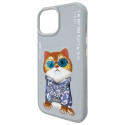 Kryt Nimmy COOL CAT pro iPhone 15 - šedý