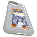 Kryt Nimmy COOL CAT pro iPhone 15 - šedý