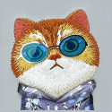 Kryt Nimmy COOL CAT pro iPhone 15 - šedý