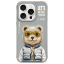 Kryt Nimmy Cool&Cute 2.0 iPhone 15 Pro - šedý