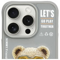 Kryt Nimmy Cool&Cute 2.0 Bear Case iPhone 15 Pro Max šedý