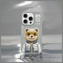 Kryt Nimmy Cool&Cute 2.0 Bear Case iPhone 15 Pro Max šedý