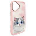 Kryt Nimmy Big Eyed Pet 2.0 pro iPhone 16 - růžový