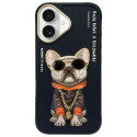 Kryt Nimmy NIMMY GLASSES COOL DOG iPhone 16 - černý