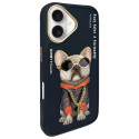 Kryt Nimmy NIMMY GLASSES COOL DOG iPhone 16 - černý