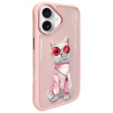 Kryt Nimmy NIMMY GLASSES COOL CAT iPhone 16 - růžový