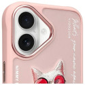 Kryt Nimmy NIMMY GLASSES COOL CAT iPhone 16 - růžový