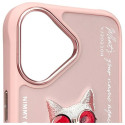 Kryt Nimmy NIMMY GLASSES COOL CAT iPhone 16 - růžový