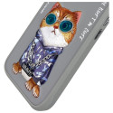 Kryt Nimmy iPhone 16 Cool Cat Glass - šedý