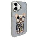 Kryt Nimmy COOL DOG pro iPhone 16 - šedá