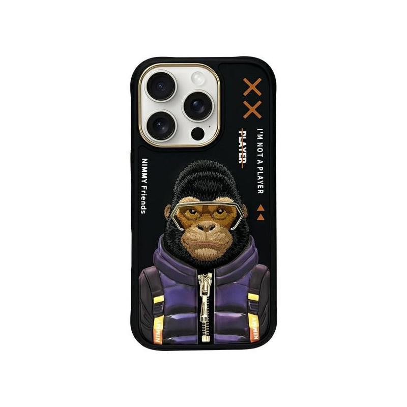Kryt Nimmy NIMMY COOL&COUNTY 2.0 Monkey Case pro iPhone 16 Pro - černý