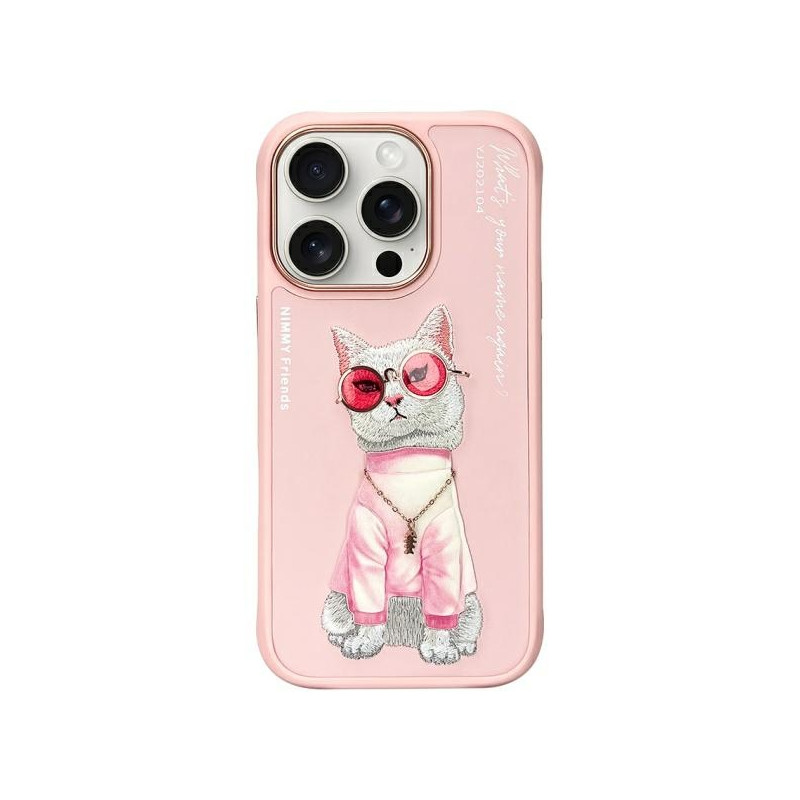 Kryt Nimmy COOL CAT CASE pro iPhone 16 Pro Max - pink