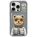 Kryt Nimmy COOL&CUTE 2.0 Bear pro iPhone 16 Pro Max - šedá