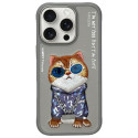 Kryt Nimmy COOL CAT iPhone 16 Pro Max - šedý