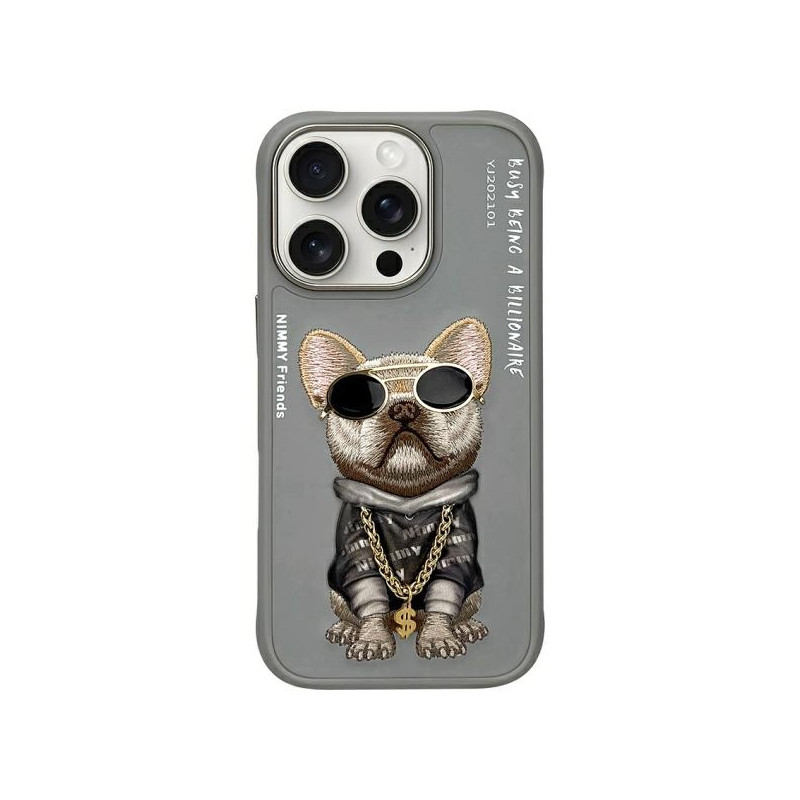 Kryt Nimmy COOL DOG pro iPhone 16 Pro Max - šedý