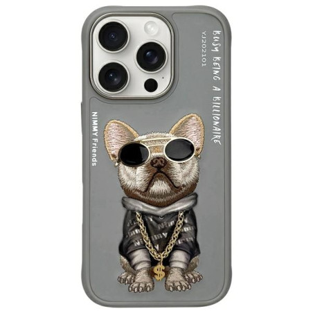 Kryt Nimmy COOL DOG pro iPhone 16 Pro Max - šedý