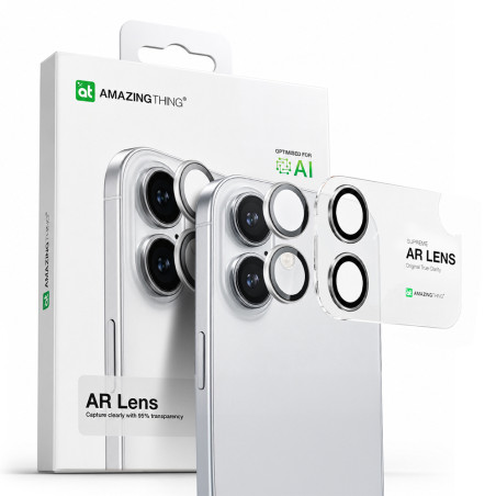 Ochranné sklo AmazingThing LENS GLASS pro iPhone 17 – stříbrný r