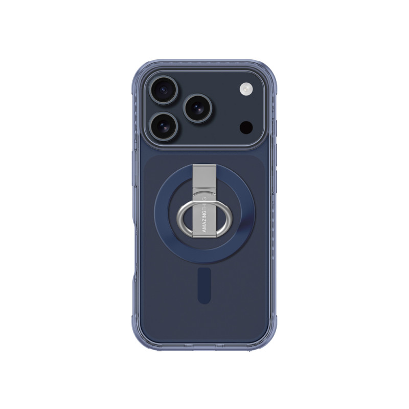 Kryt AmazingThing TITAN PRO GRIP RING SET pro iPhone 17 Pro Max - modrý