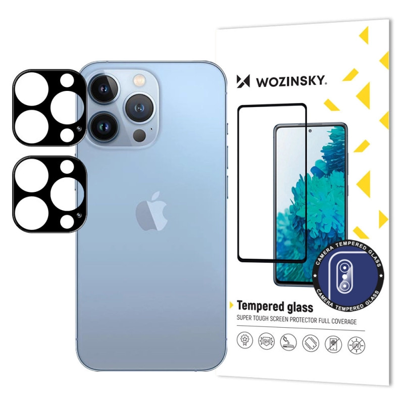 Ochranné sklo Wozinsky FULL CAMERA GLASS pro iPhone 17 Pro - černé (set 2 ks)