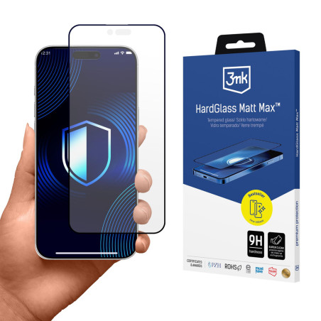 Ochranné sklo 3mk HardGlass Matt Max pro iPhone 17 Air - matné
