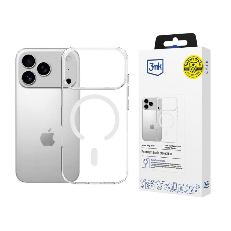 Kryt 3mk ARMOR MagCase pro iPhone 17 Pro Max - transparentní