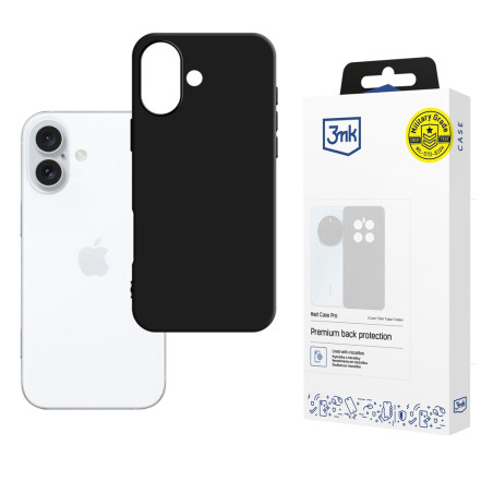 Kryt 3mk MATT CASE PRO pro iPhone 16 – matná černá