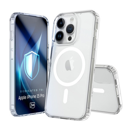 Kryt 3mk Armor MagCase pro iPhone 15 Pro transparentní