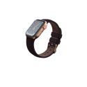 NJORD Eldur Řemínek z lososí kůže pro Apple Watch 42/44/45/49mm, lilkově červený