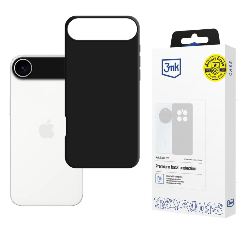 Kryt 3mk MATT CASE PRO pro iPhone 17 Air - matná černá