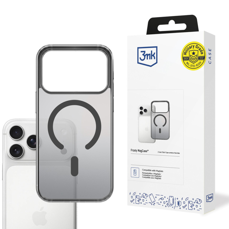 Kryt 3mk FROSTY MAGCASE pro iPhone 17 Pro - černá