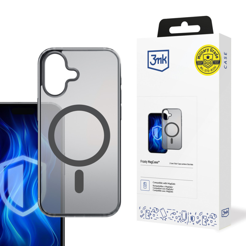 Kryt 3mk FROSTY MagCase pro iPhone 16 - černý