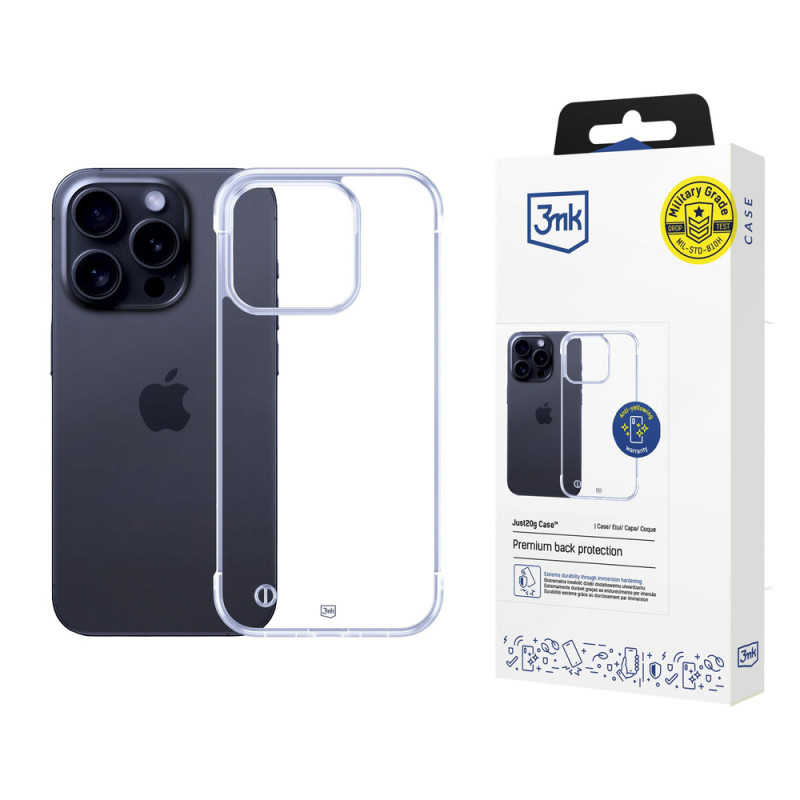 Kryt 3mk PROTECTION Just20g pro iPhone 13 Pro Max - transparent