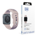 3mk silikonový řemínek pro Apple Watch 42/44/45/49 mm - beige
