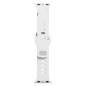 Řemínek 3mk Silicone Watch Strap pro Apple Watch - white