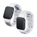 Řemínek 3mk Silicone Watch Strap pro Apple Watch - white