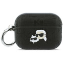 Pouzdro Karl Lagerfeld MONOGRAM pro AirPods Pro 3 - černé