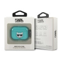 Pouzdro Karl Lagerfeld CHOUPETTE HEAD pro AirPods Pro modré