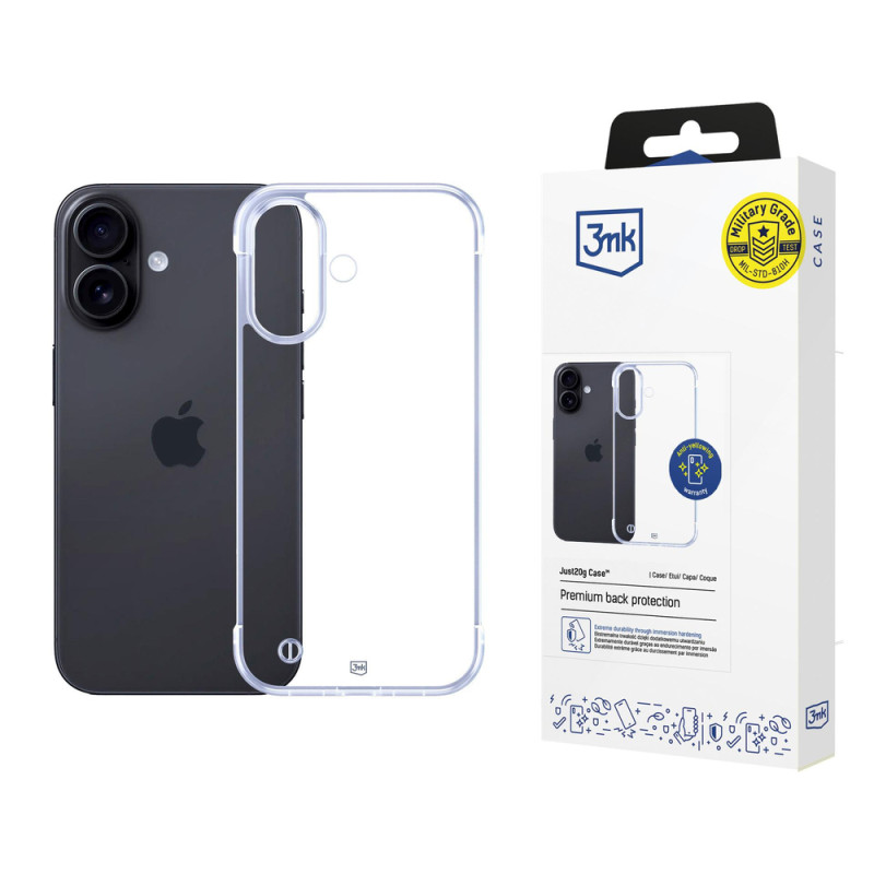 Kryt 3mk Just20g pro iPhone 16 - transparent