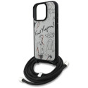 Karl Lagerfeld crossbody pouzdro iPhone 16 Pro - šedé