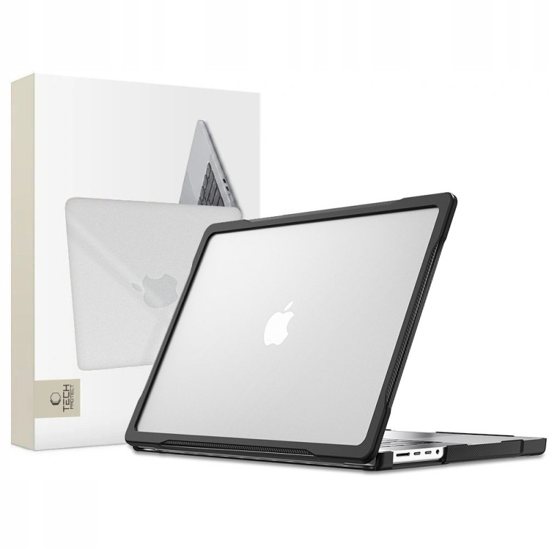 Kryt Tech-Protect VELAR pro MacBook Pro 16" 2021 / 2023 / 2025 / 2026 - transparentní černá