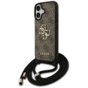 Kryt Guess 4G Big Logo Cord Crossbody iPhone 17 - hnědý