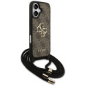 Kryt Guess 4G Big Logo Cord Crossbody iPhone 17 - hnědý