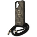 Kryt Guess 4G Big Logo Cord Crossbody iPhone 17 - hnědý