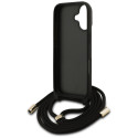 Kryt Guess 4G Big Logo Cord Crossbody iPhone 17 - hnědý