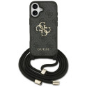 Kryt Guess 4G BIG LOGO CORD pro iPhone 17 - černý