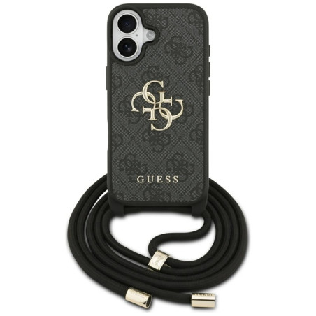 Kryt Guess 4G BIG LOGO CORD pro iPhone 17 - černý
