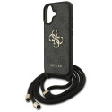 Kryt Guess 4G BIG LOGO CORD pro iPhone 17 - černý